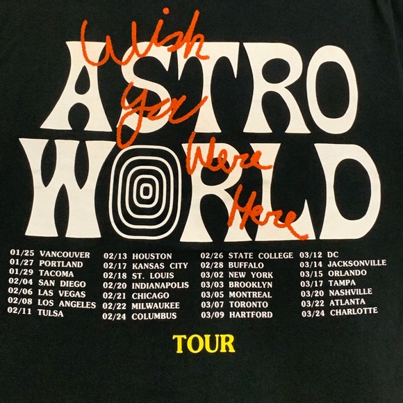 Travis Scott ASTROWORLD T-shirt / Astroworld / Wish You Were 